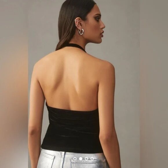 Anthropologie Cowl Neck Velvet Top Size XL NWT - Picture 4 of 6